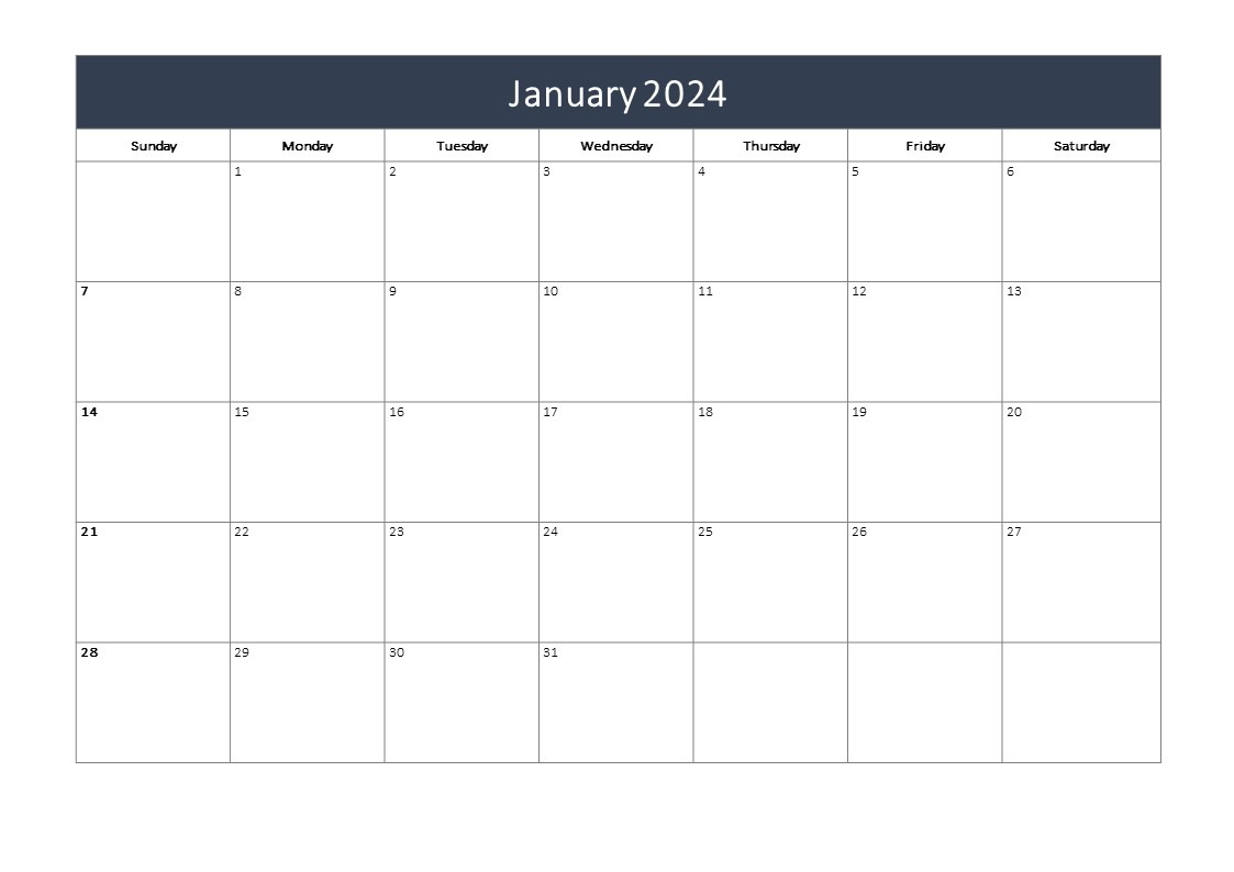 Free January Calendar Planner Templates - slidedad